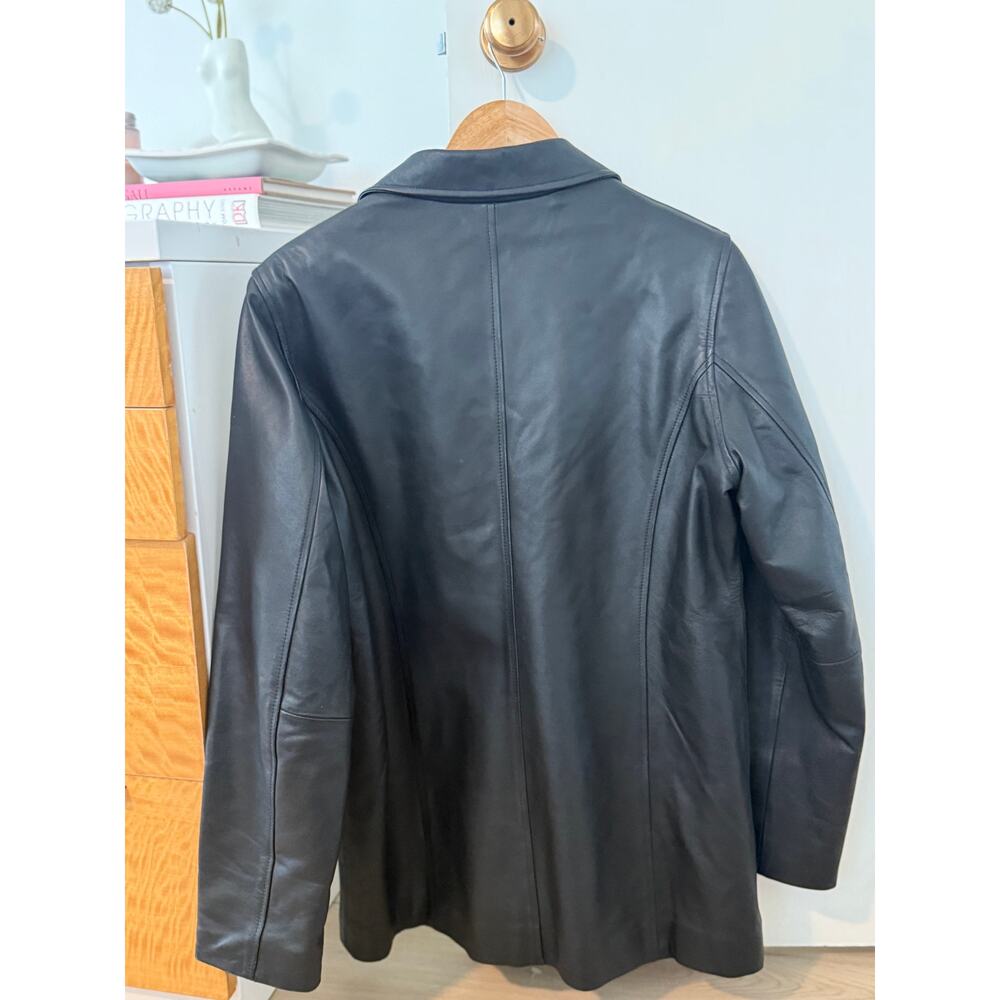 Sequence Black Genuine Leather Jacket Minimalist … - image 6